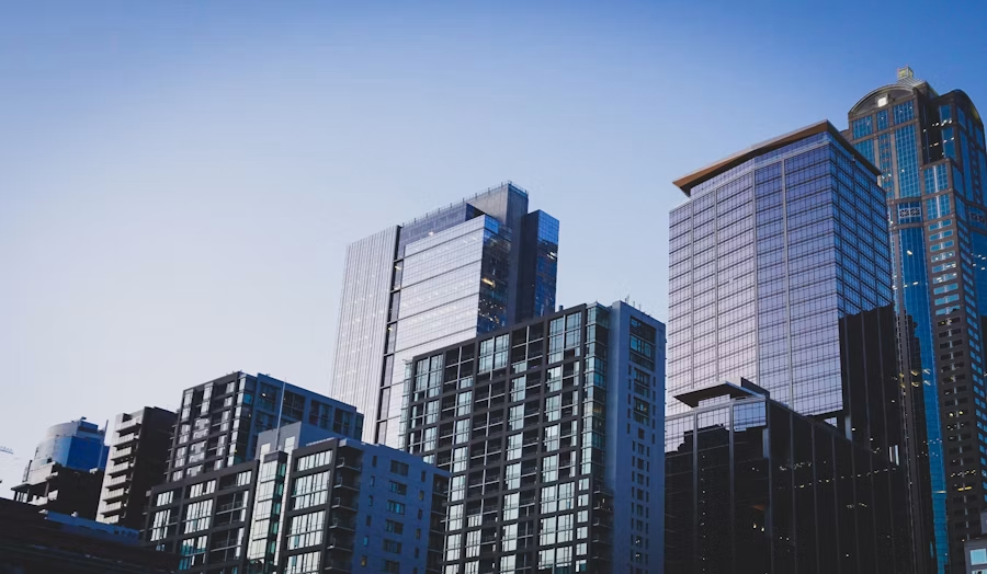 City residential buildings representing property buying decisions